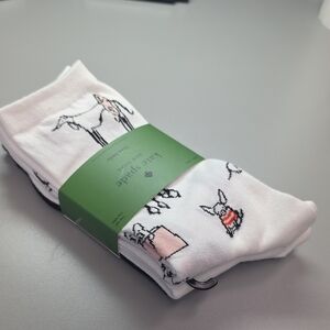 ♠️ Kate Spade Dog Design Print 3-Pack Of Crew Socks
